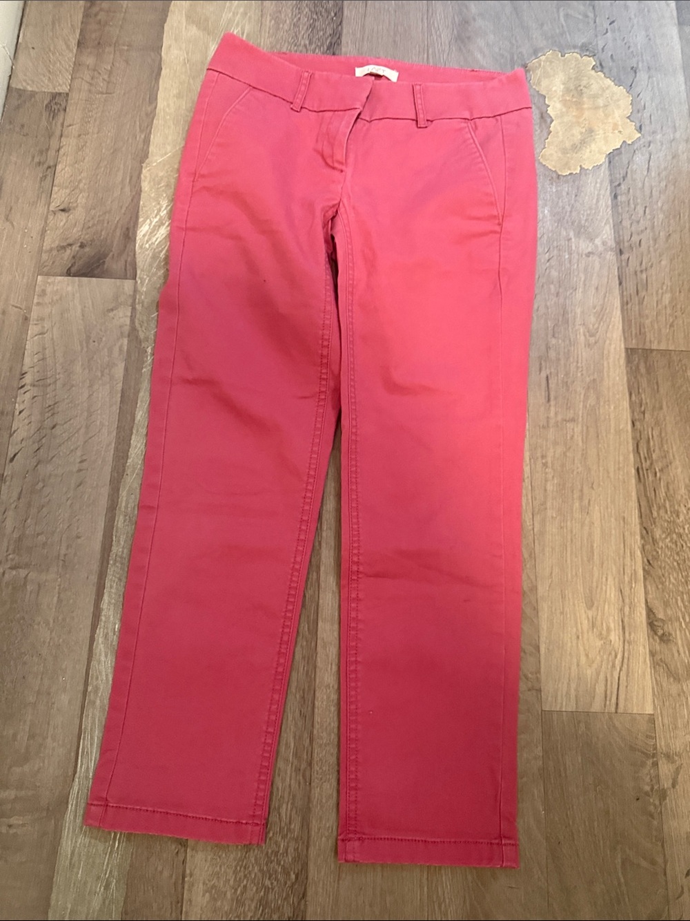 LOFT Bright Pink Straight-Leg Jeans